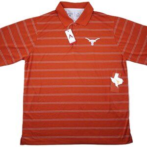 NWT University Texas Longhorns Polo Shirt XL Antigua Striped Embroidered ATX UT